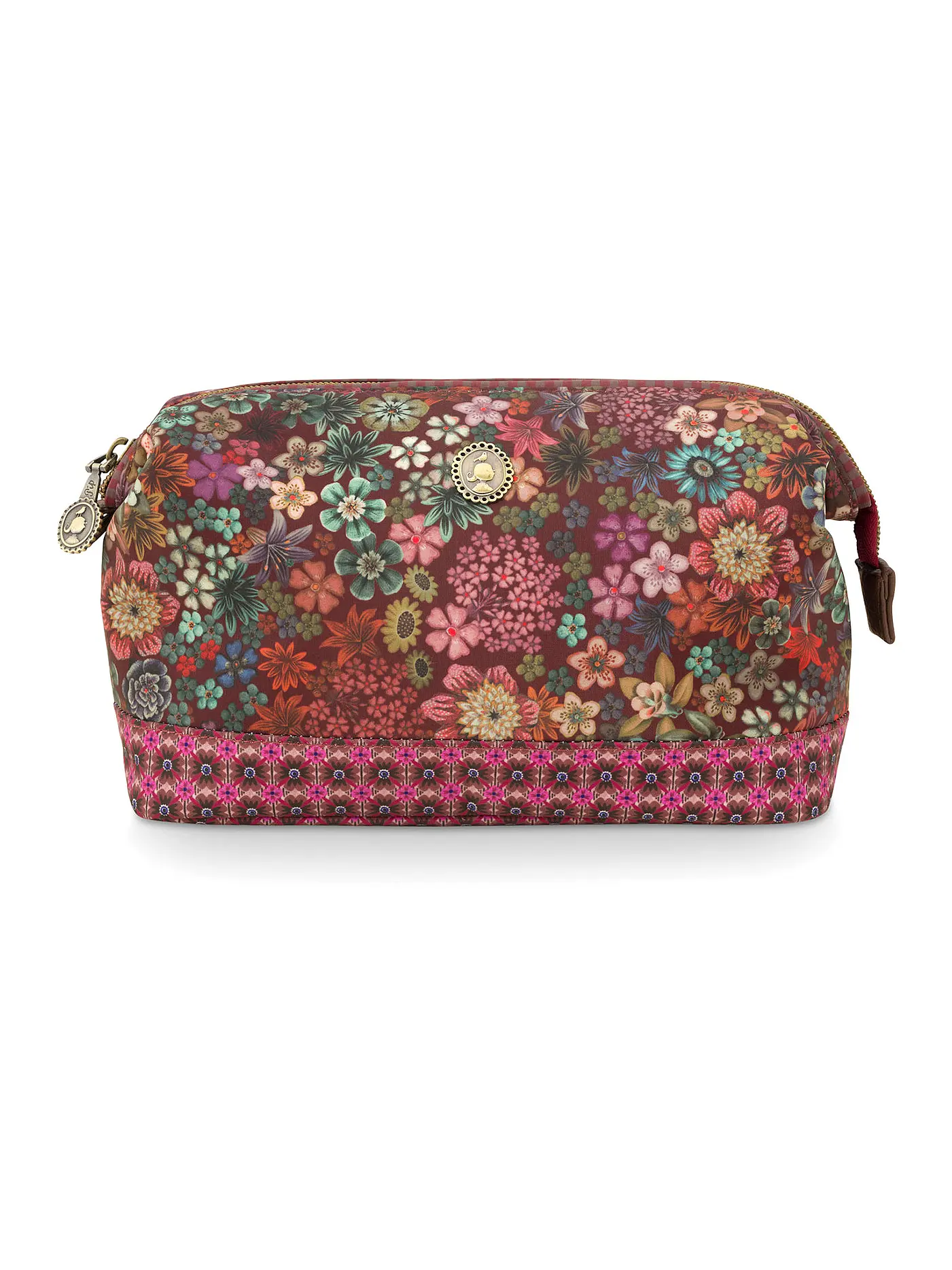 PIP STUDIO | Kosmetiktasche TUTTI I FIORI 22,5x9x15cm Medium Green | beere